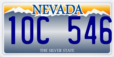 NV license plate 10C546