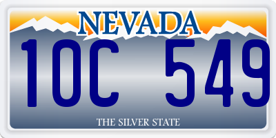 NV license plate 10C549