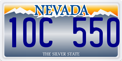 NV license plate 10C550