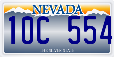 NV license plate 10C554