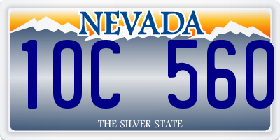NV license plate 10C560