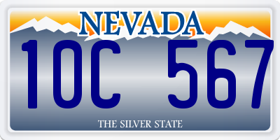 NV license plate 10C567