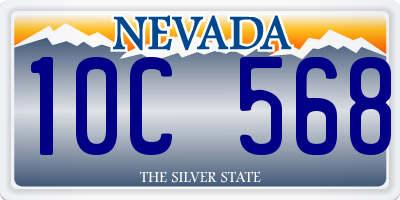 NV license plate 10C568