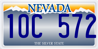 NV license plate 10C572