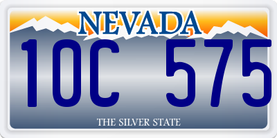 NV license plate 10C575