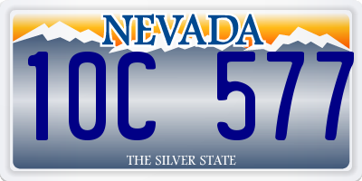 NV license plate 10C577