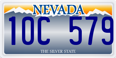 NV license plate 10C579