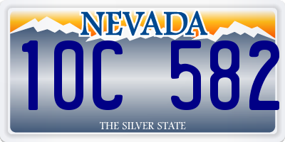 NV license plate 10C582