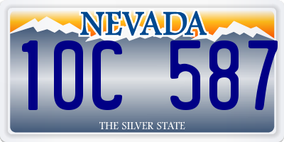 NV license plate 10C587
