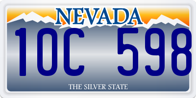 NV license plate 10C598