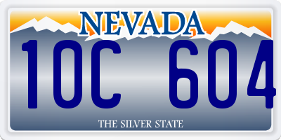 NV license plate 10C604