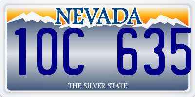 NV license plate 10C635