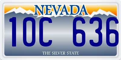 NV license plate 10C636