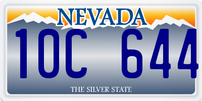 NV license plate 10C644