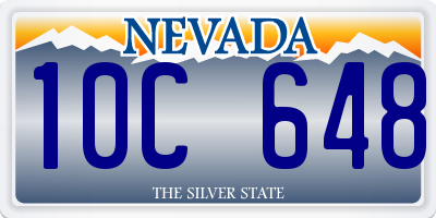 NV license plate 10C648