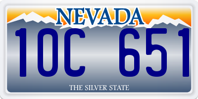 NV license plate 10C651
