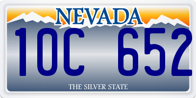 NV license plate 10C652