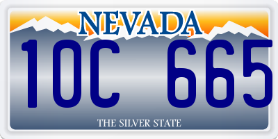 NV license plate 10C665