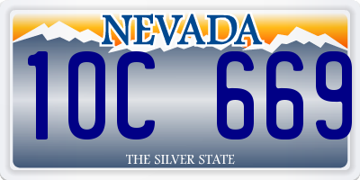 NV license plate 10C669