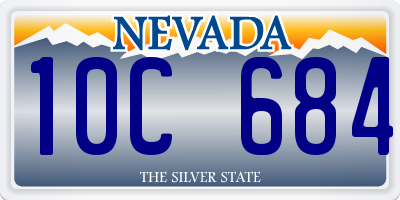 NV license plate 10C684