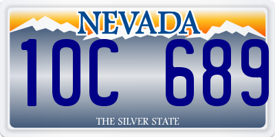 NV license plate 10C689