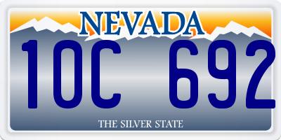 NV license plate 10C692