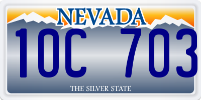 NV license plate 10C703