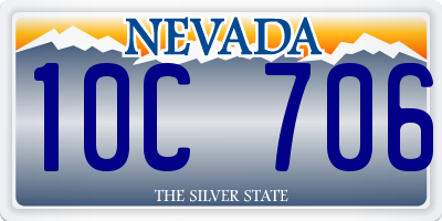 NV license plate 10C706