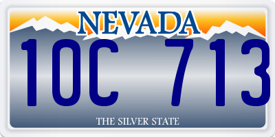 NV license plate 10C713