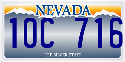NV license plate 10C716