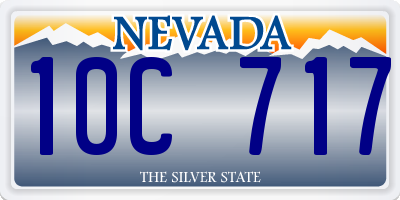 NV license plate 10C717