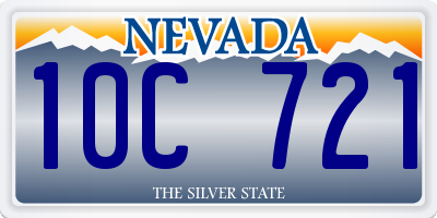 NV license plate 10C721