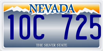 NV license plate 10C725