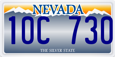 NV license plate 10C730