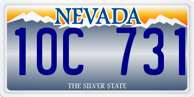 NV license plate 10C731