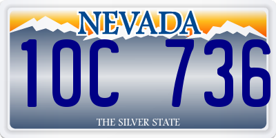 NV license plate 10C736