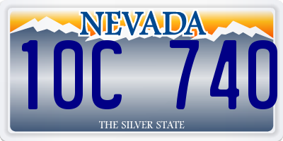 NV license plate 10C740