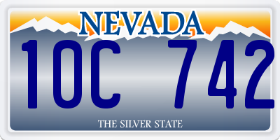 NV license plate 10C742