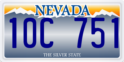 NV license plate 10C751