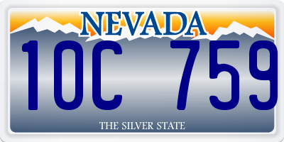 NV license plate 10C759