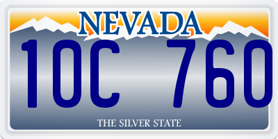 NV license plate 10C760