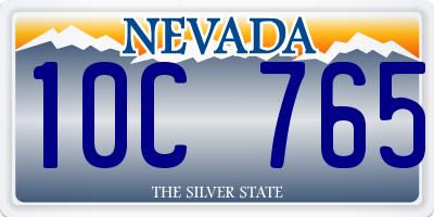 NV license plate 10C765