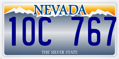 NV license plate 10C767