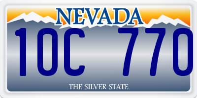 NV license plate 10C770