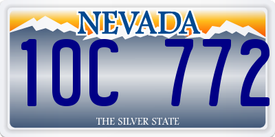 NV license plate 10C772