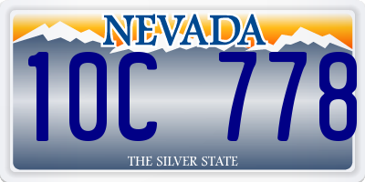 NV license plate 10C778