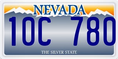 NV license plate 10C780