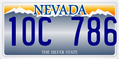 NV license plate 10C786