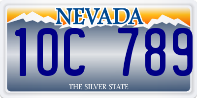 NV license plate 10C789
