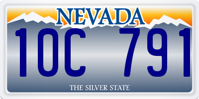 NV license plate 10C791